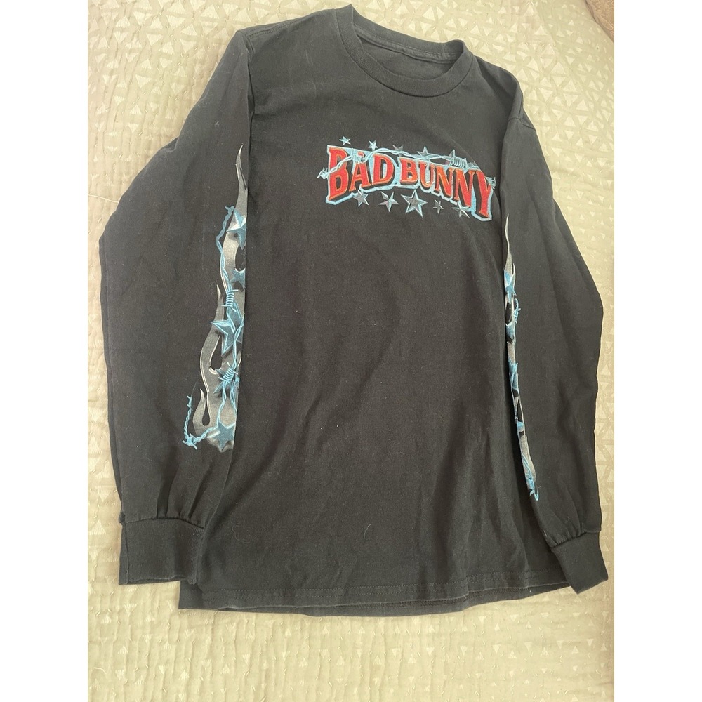 Bad Bunny El Ultimo Tour Del Mundo 2022 Long Sleeve Shirt Sz S